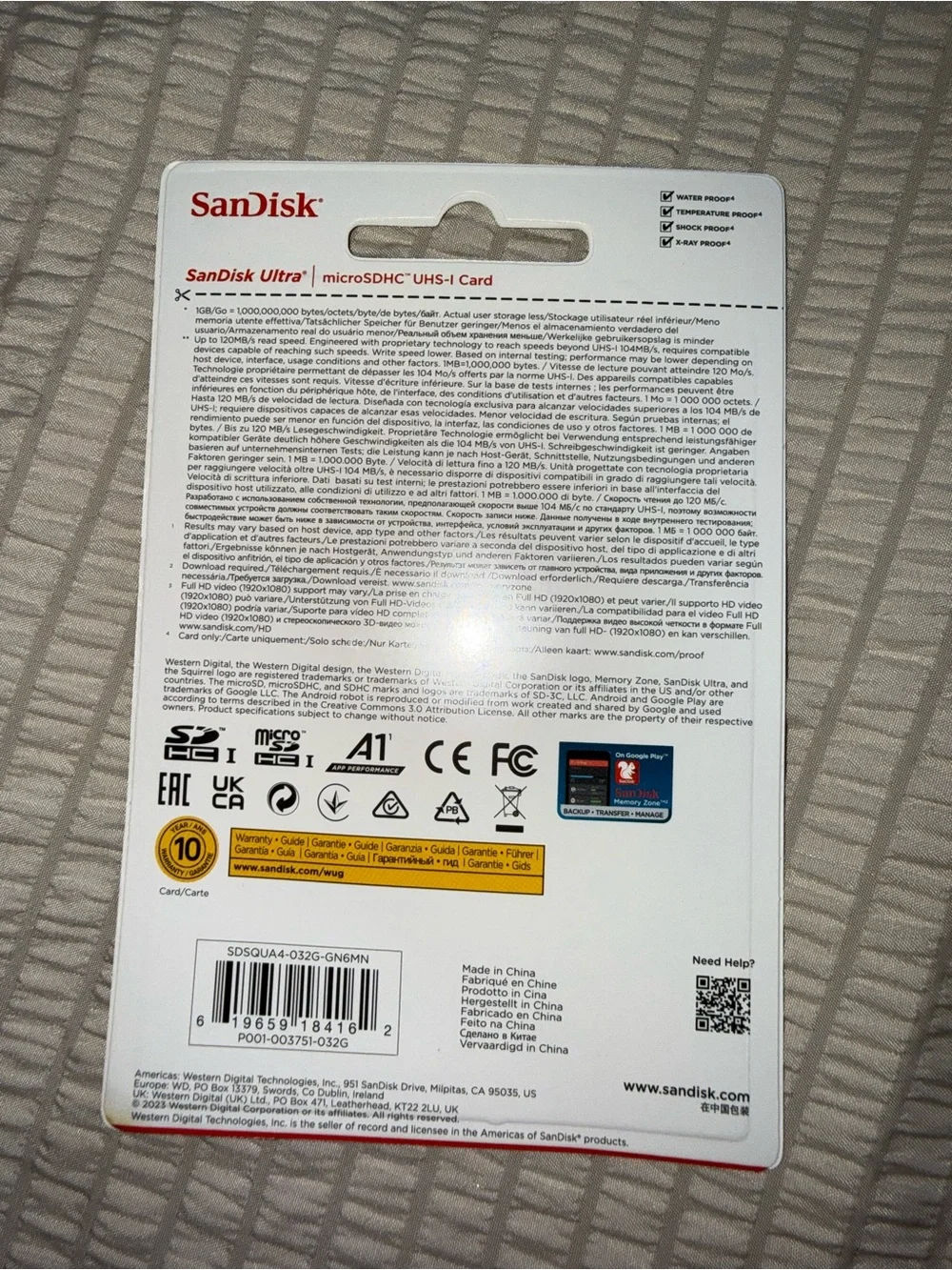 Sandisk Micro SDHC Card 32GB NIP